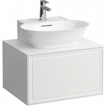 Комплект раковина + мебель LAUFEN THE NEW CLASSIC 4.0600.3.085.631.1+ 8.1685.2.000.104.1 580x450x350 один ящик белый глянец